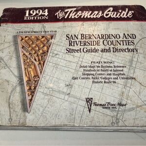 1994 Thomas Guide San Bernardino Riverside Counties Street Guide Directory